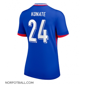 Billige Fotballdrakt Frankrike Ibrahima Konate #24 Replika Hjemmedrakt Dame EM 2024 Kortermet